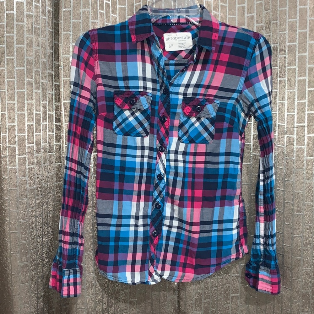 Aeropostale Plaid Button up
